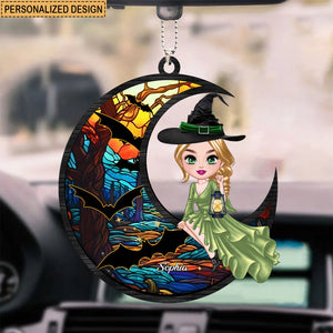 Gift For Witch Lover, Halloween Gift - Personalized Car Ornament