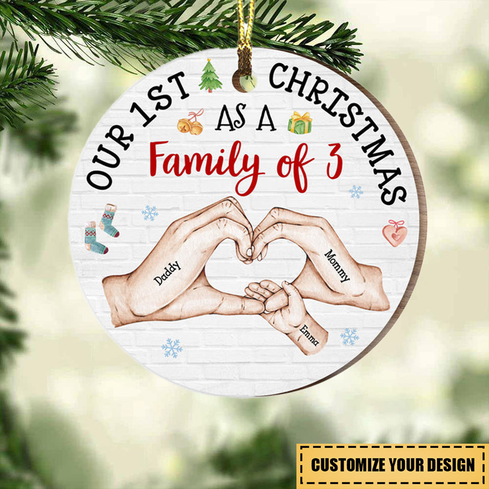 First Christmas as a Family of Ornament