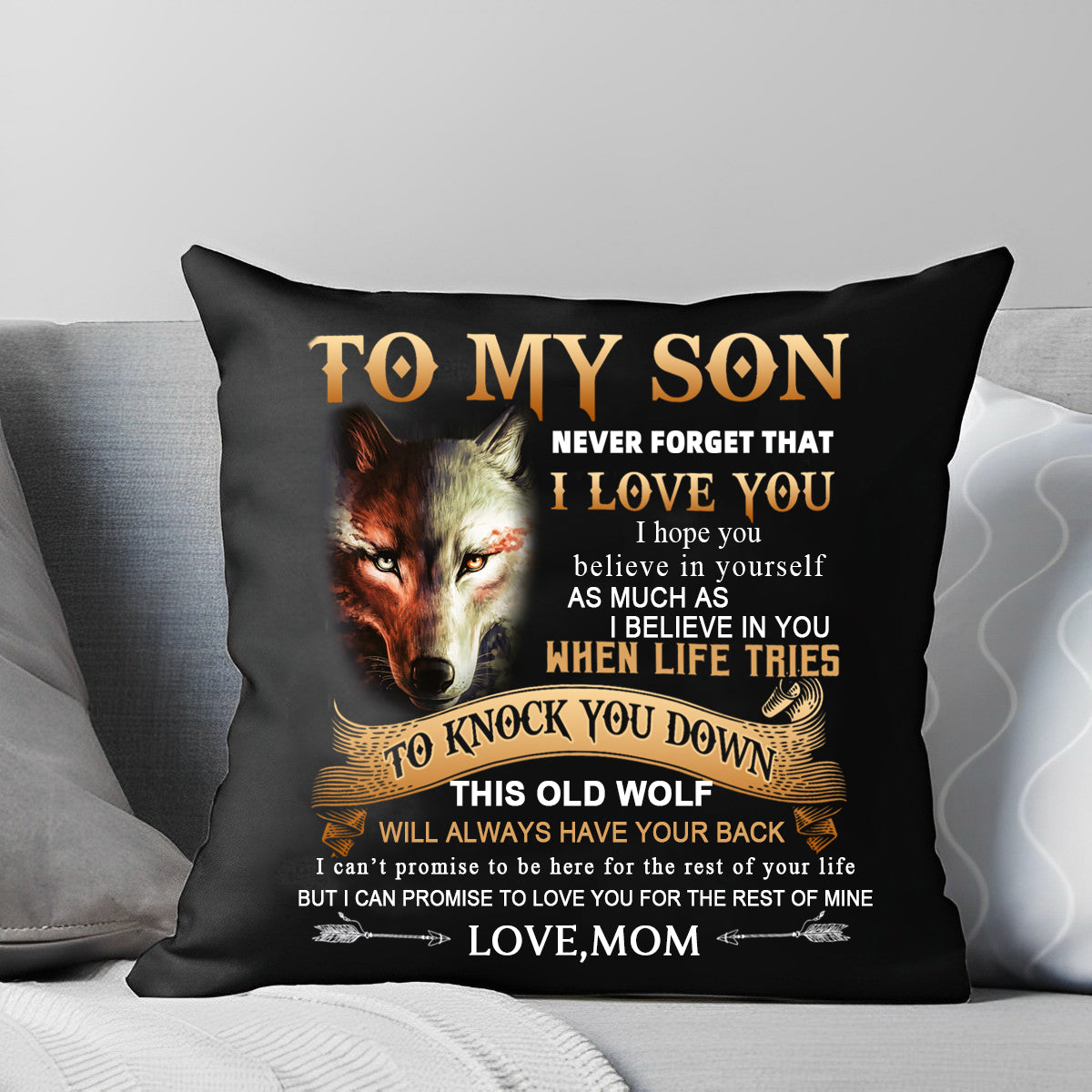 Never Forget I Love You Personalized Pillow