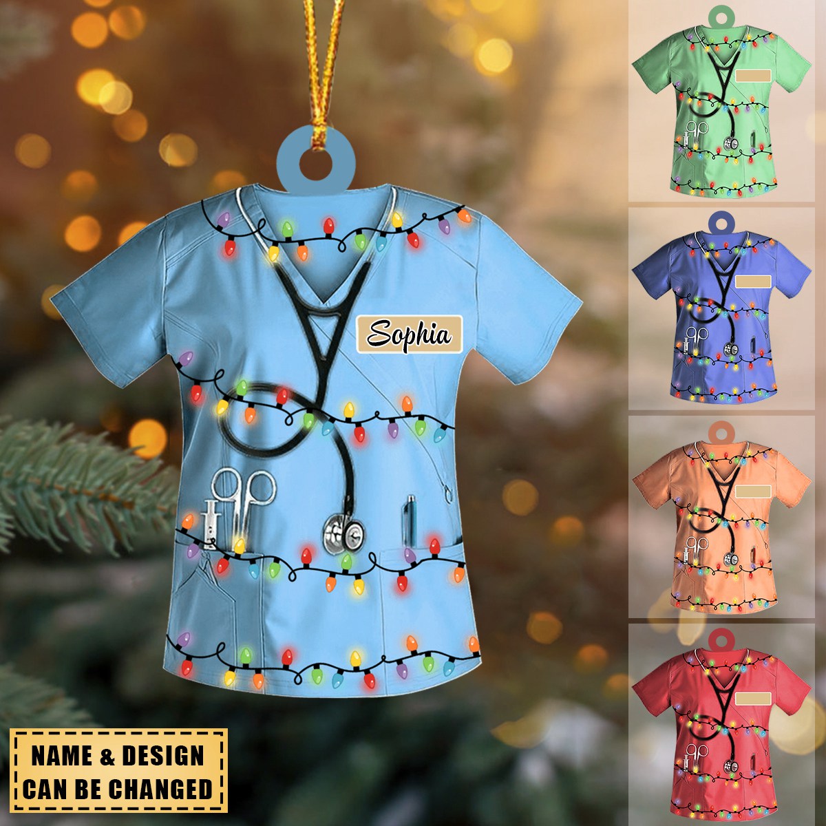 Personalized Nurse Scrubs - Gift For Nurse Acrylic Ornament