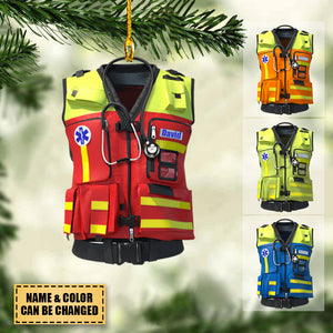 Emt Paramedic Safety Vest, Custom Shape Ornament Gift For Paramedic