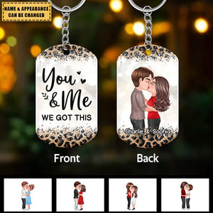 Doll Couple Kissing Leopard Pattern May Not Solve All Your Problem Personalized Acrylic Keychain