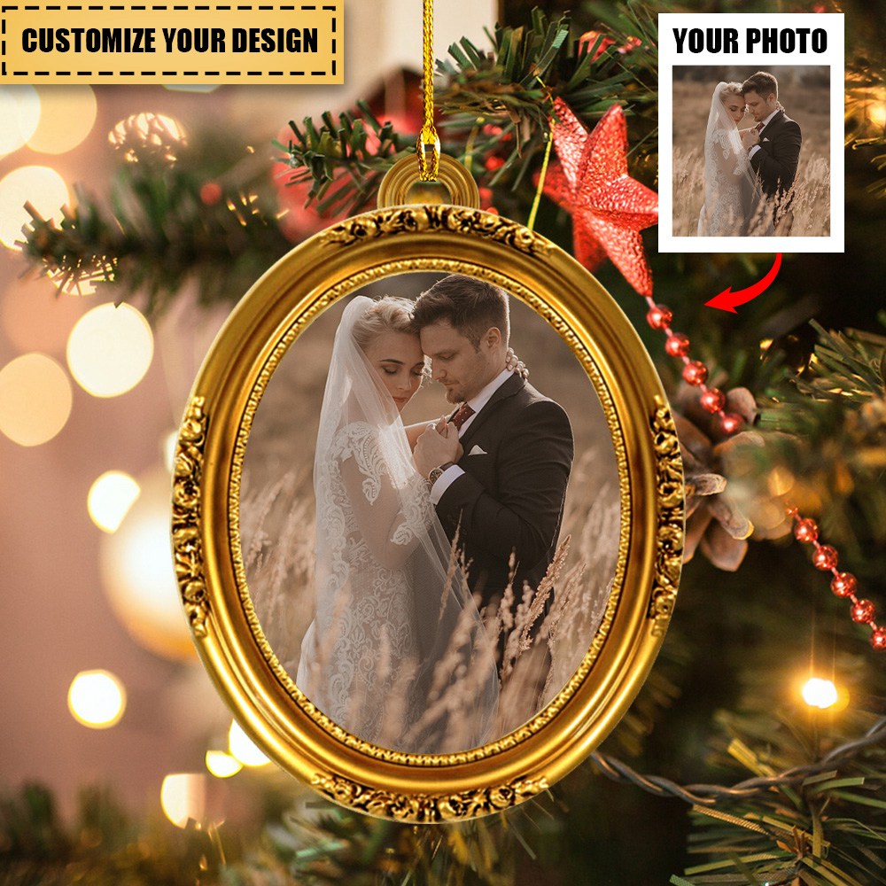 Xmas Ornament - Photo Frame Keepsake Ornament - Custom from Photo