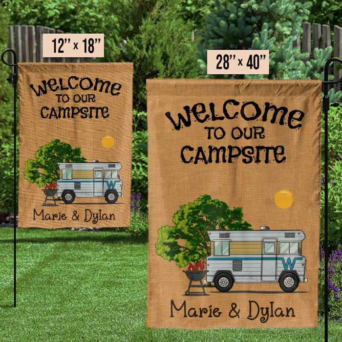 Personalized deals camper flags