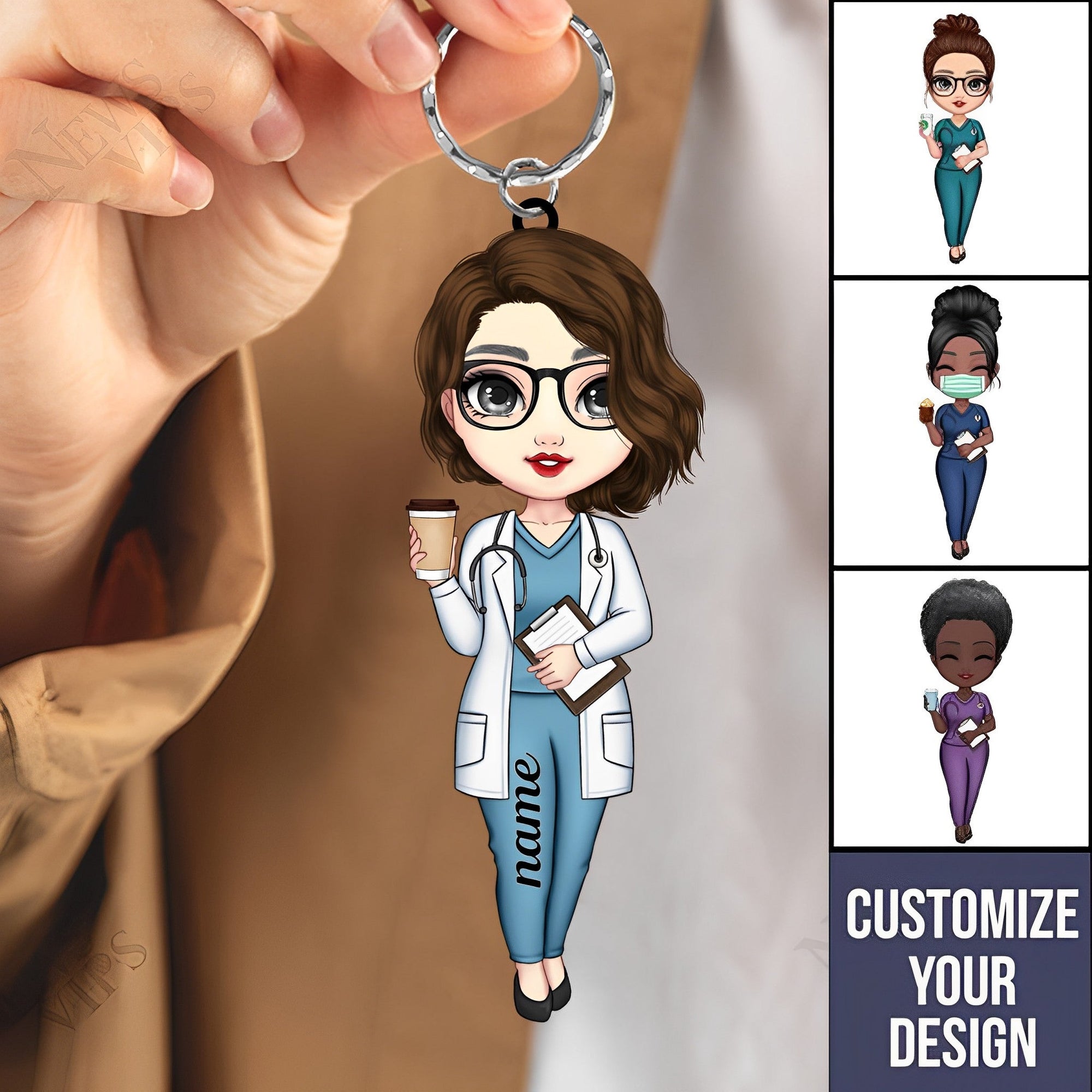 Gift for Nurses- Personalized Acrylic Keychain