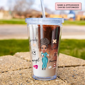 Personalized Acrylic Tumbler - Birthday, Nurse's Day Gift For Nurse, CNA, CMA, Doctor - Nurse Life Scrubs ARND0014