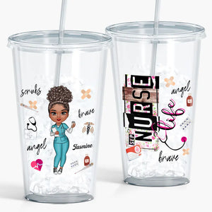 Personalized Acrylic Tumbler - Birthday, Nurse's Day Gift For Nurse, CNA, CMA, Doctor - Nurse Life Scrubs ARND0014