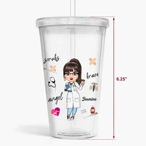 Personalized Acrylic Tumbler - Birthday, Nurse's Day Gift For Nurse, CNA, CMA, Doctor - Nurse Life Scrubs ARND0014