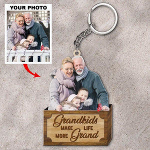 Personalized Custom Keychain - Grandkids Make Life More Grand