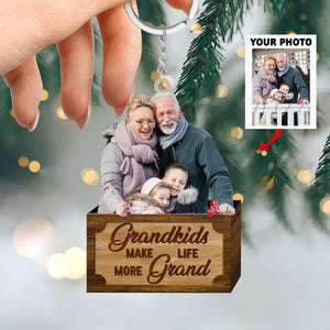 Personalized Custom Keychain - Grandkids Make Life More Grand