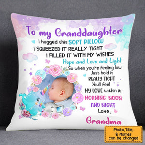 Personalized To My Granddaughter Sea Animal Photo Pillow