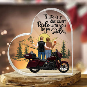 No Road Is Too When We Are Riding Together - Personalized Acrylic Plaque for Biker Couples, Motorcycle Lovers