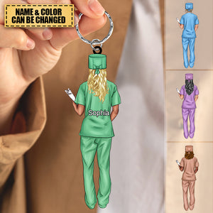 Personalized Nurse Keychain, Nurse Best Friends, Gift for Nurses