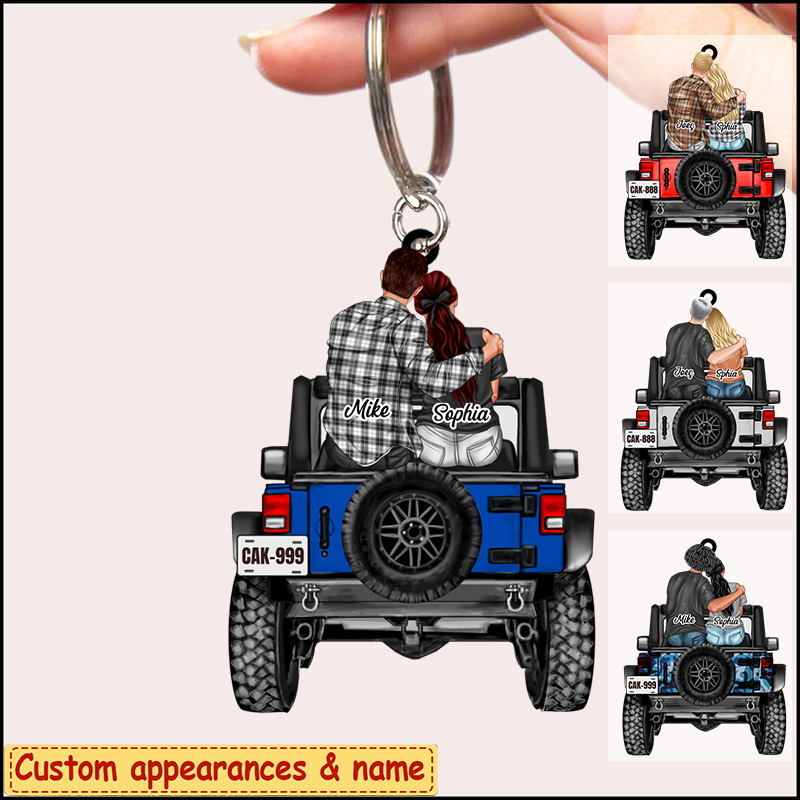 The Off-Road Couple Personalized Keychain - Gift For Couples