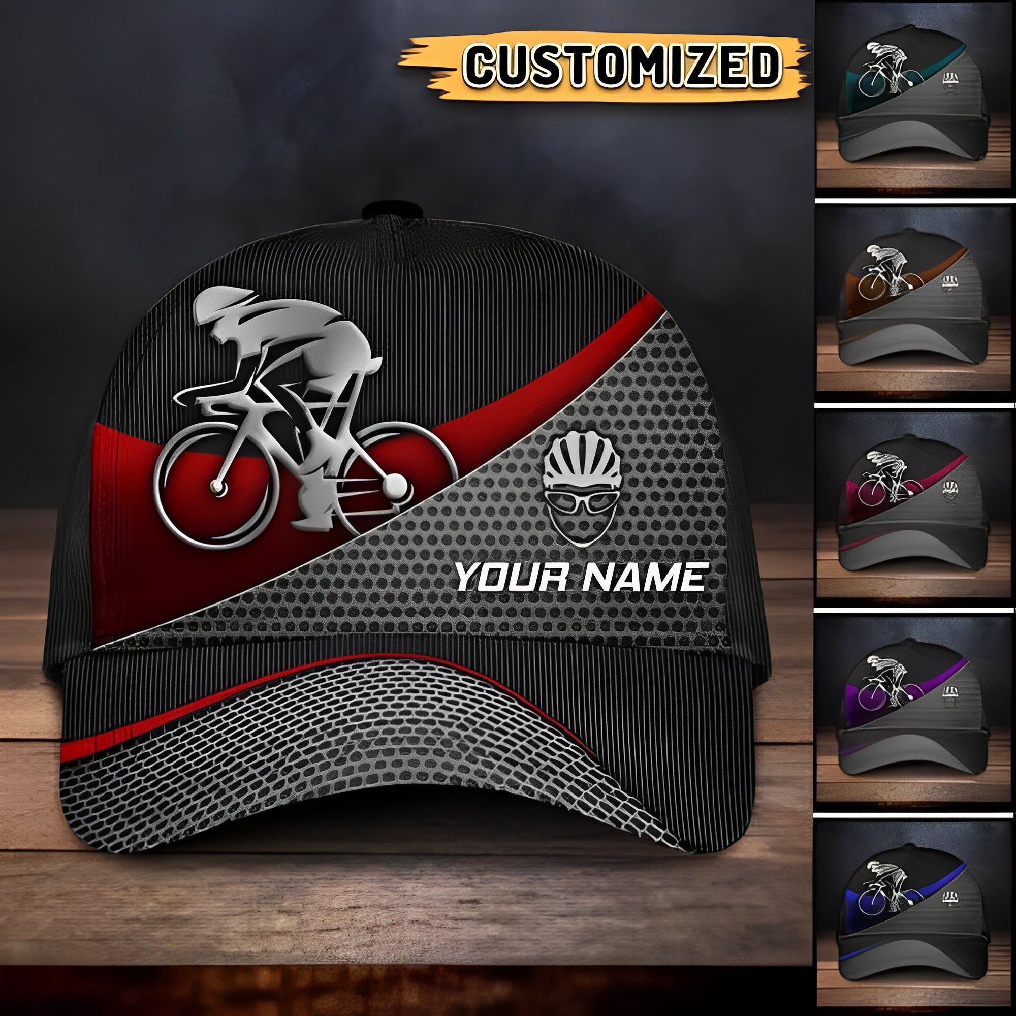 Personalized Biker Metal Multicolor Classic Cap