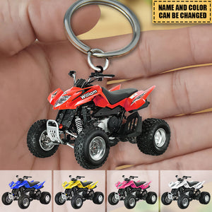 Personalized Snowmobile All-terrain Vehicle Keychain