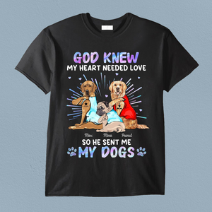 God Sent Me My Dogs Dog Personalized Shirt, Mother's Day Gift for Dog Lovers, Dog Dad, Dog Mom