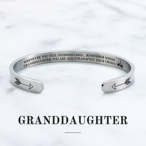 For Granddaughter - Whenever You Feel Overwhelmed...Crown Bracelet