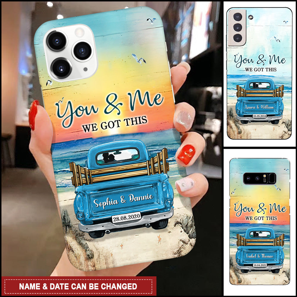 You and Me Couple Beach Truck Custom Phone Case PM22JUL22NY2