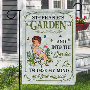 And Into The Garden I Go Gardening - Gift For Gardening Lovers - Personalized Custom Flag