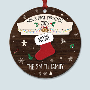 Baby's First Christmas - Personalized Wooden Ornament