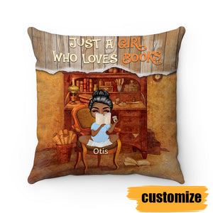 Girl Just A Girl Who Loves Books - Personalized Custom Pillowcase