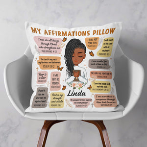 Christian Bible Verse Affirmations - Personalized Pillow