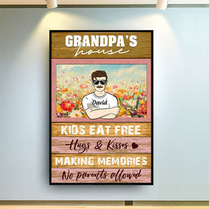 Grandma Grandpa's House Making Memories - Family Gifts - Personalized Custom Poster