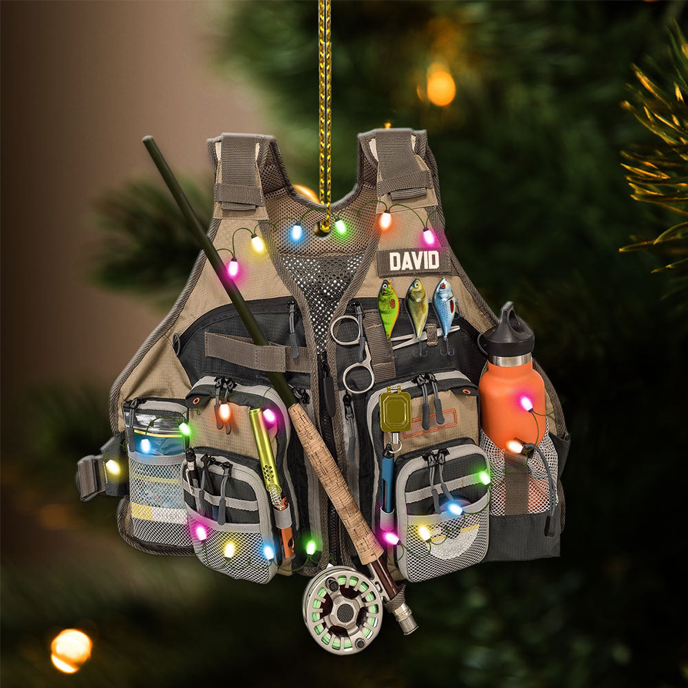 Fishing Vest - Christmas Ornament