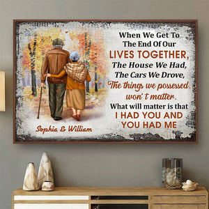 Family Old Couple When We Get Custom Poster, Personalized Fall Couple Wall Art, Couple Gift