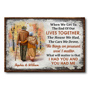 Family Old Couple When We Get Custom Poster, Personalized Fall Couple Wall Art, Couple Gift