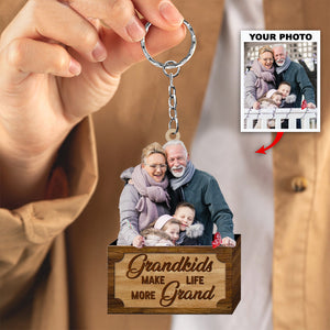 Personalized Custom Keychain - Grandkids Make Life More Grand