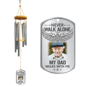 Gift For Loss Dad Loss Mom Memorial Upload Photo Wind Chimes