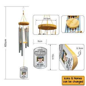 Gift For Loss Dad Loss Mom Memorial Upload Photo Wind Chimes