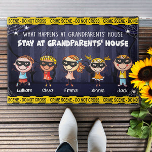 Grandkids Best Partners In Crime - Personalized Doormat  - Gift For Grandpa And Grandma