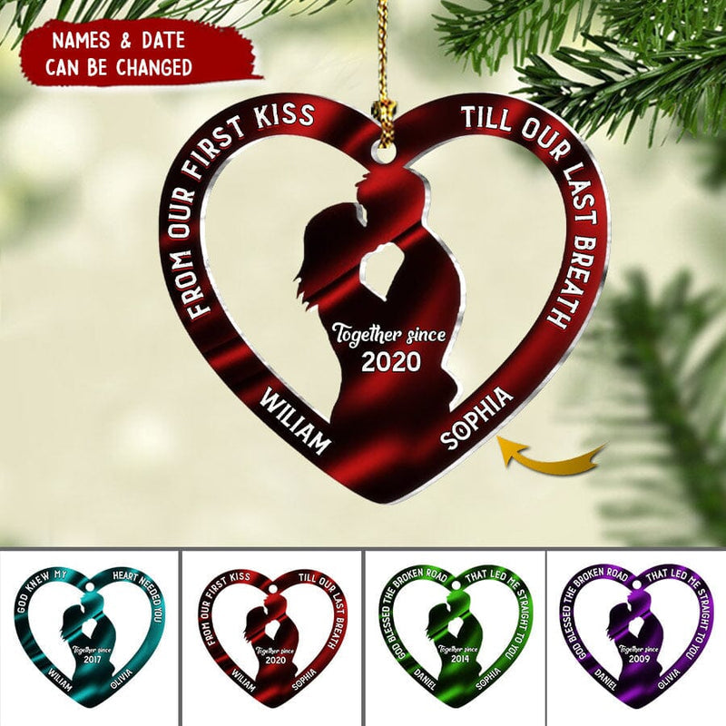 Couple Husband Wife Christmas Customized Gift Acrylic Ornament