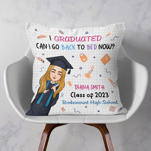 I Graduated - Personalized Graduation Girl Boy Pillow