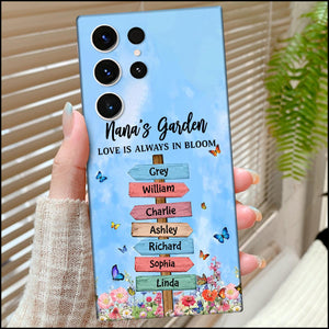 Grandma Mom's Garden Butterfly Kids, Love Is Always In Bloom Personalized Phone Case LPL21APR23KL1