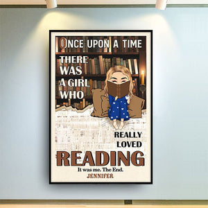 Reading Girl Once Upon A Time - Personalized Custom Poster