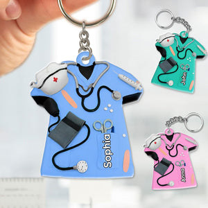 Personalized Nurse Scrubs Gift For Nurse Acrylic Keychain