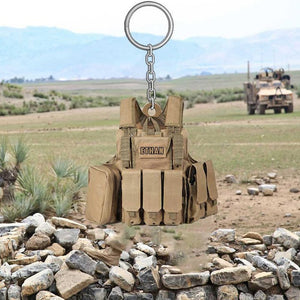 PERSONALIZED ARMY EQUIPMENT KEYCHAIN, CUSTOM EQUIPMENT FLAT ACRYLIC KEYCHAIN