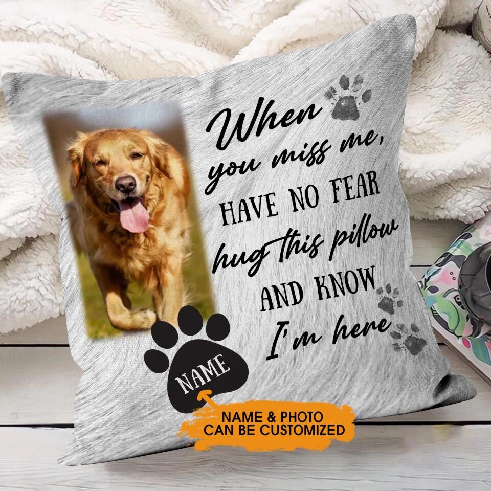 Custom Pet Pillow Using Pet Photo + Name, Custom Dog Pillow