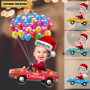 Transparent Ornament - Baby Christmas - Custom from Photo - Personalized Ornament