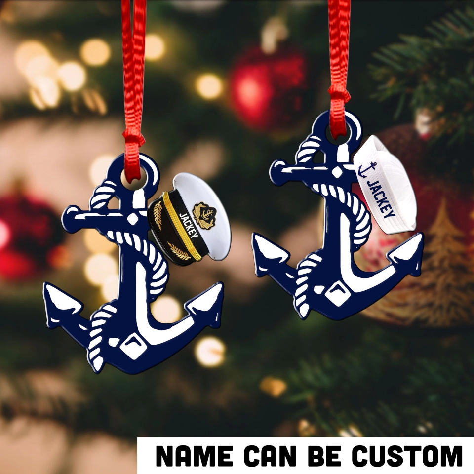 Personalized Us Navy Acrylic Ornament Printed