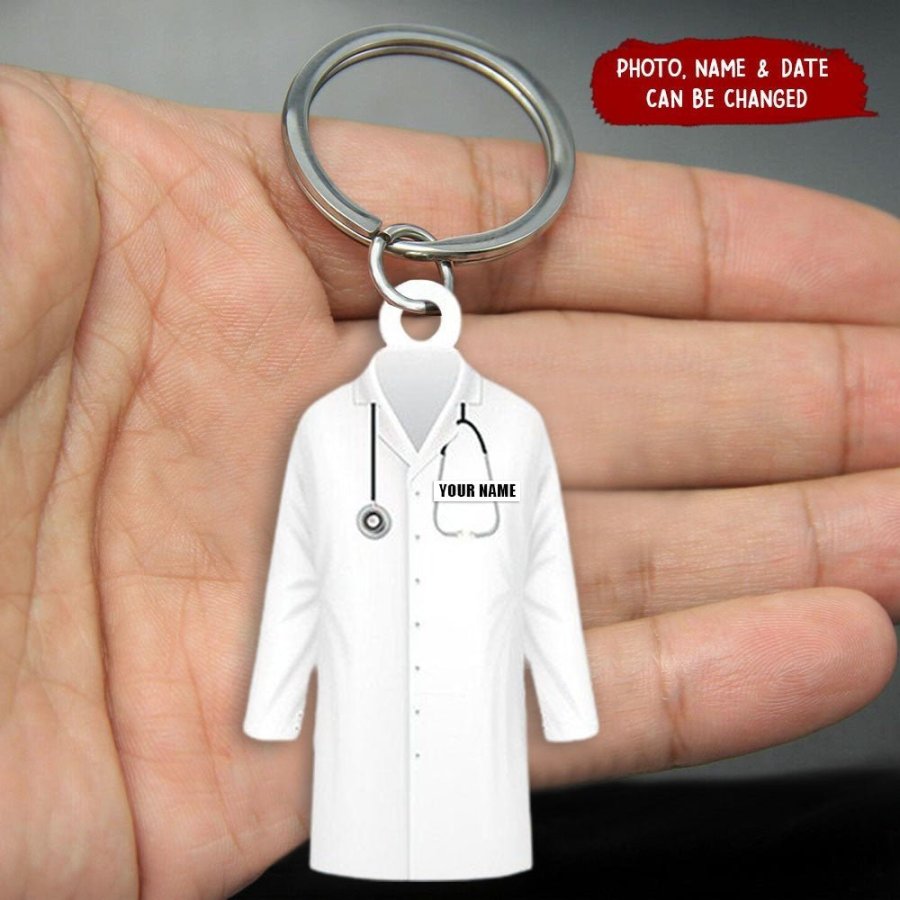 Personalized Doctor Scrubs Keychain