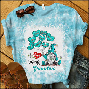 Colorful Dwarf Grandma Mom Balloon Heart Kids Personalized 3D T-shirt