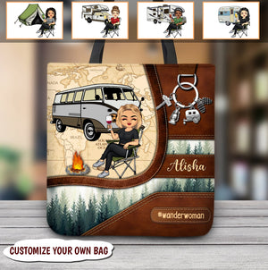 Camping Personalized All Over Tote Bag - TO098PS02