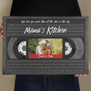 Custom Song Lyrics For Mom, Personalized Text And Upload Photo, VHS Tape, Mother Day Gift Poster