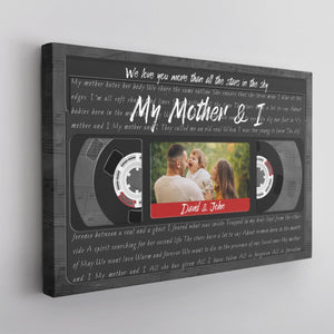 Custom Song Lyrics For Mom, Personalized Text And Upload Photo, VHS Tape, Mother Day Gift Poster