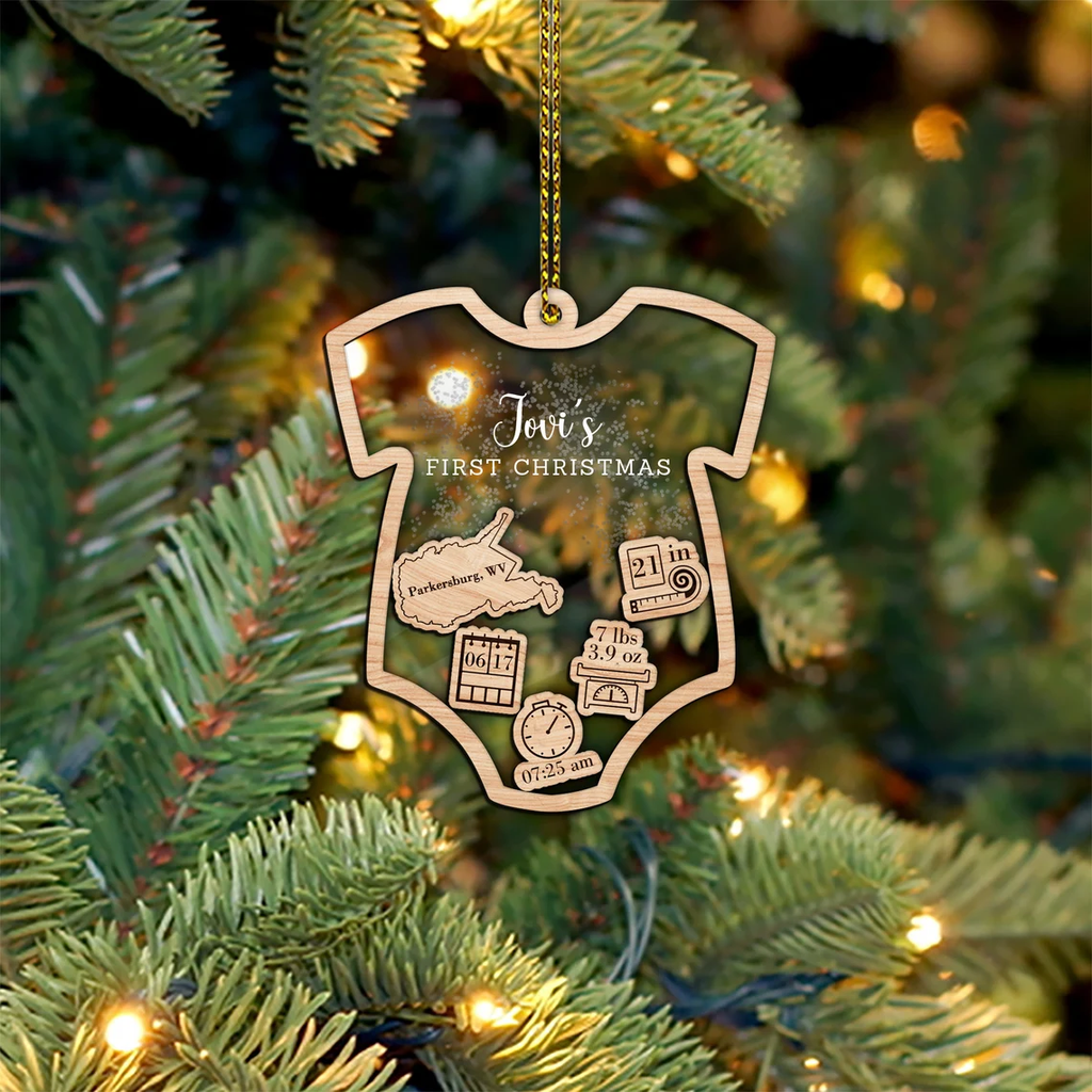  Ornaments by Elves - Personalized Baby Yeti Christmas